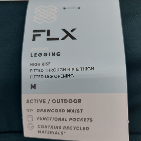 FLX Ascent High Rise Leggings Midnight Green Womens Size M NWT - Picture 5 of 7